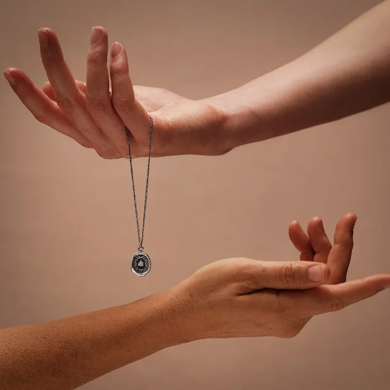 silver choker necklaces for women -Seasons Change and So Do I Talisman