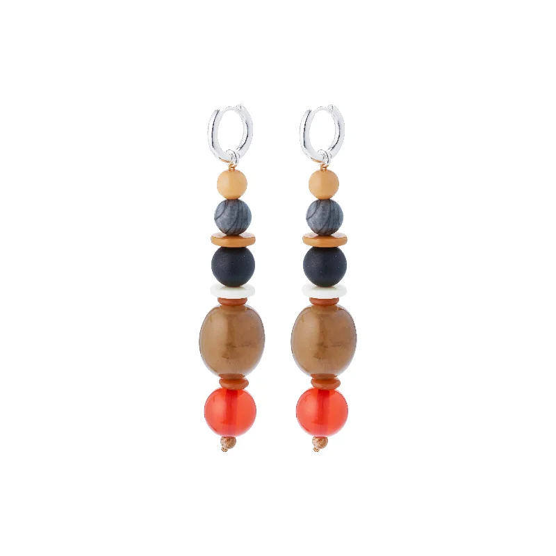 delicate earrings for women -NAILA earrings multi-coloured/silver-plated