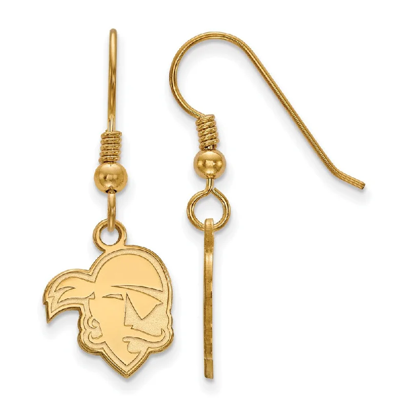 fashion-forward earrings for women -14k Gold Plated Silver Seton Hall University Dangle Earrings