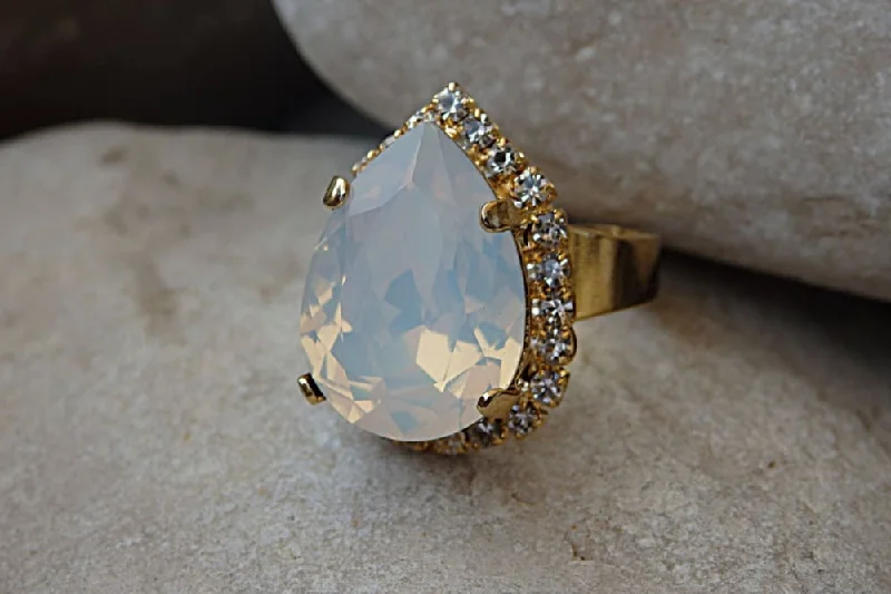 bold rings for women -Opal Rebeka Ring