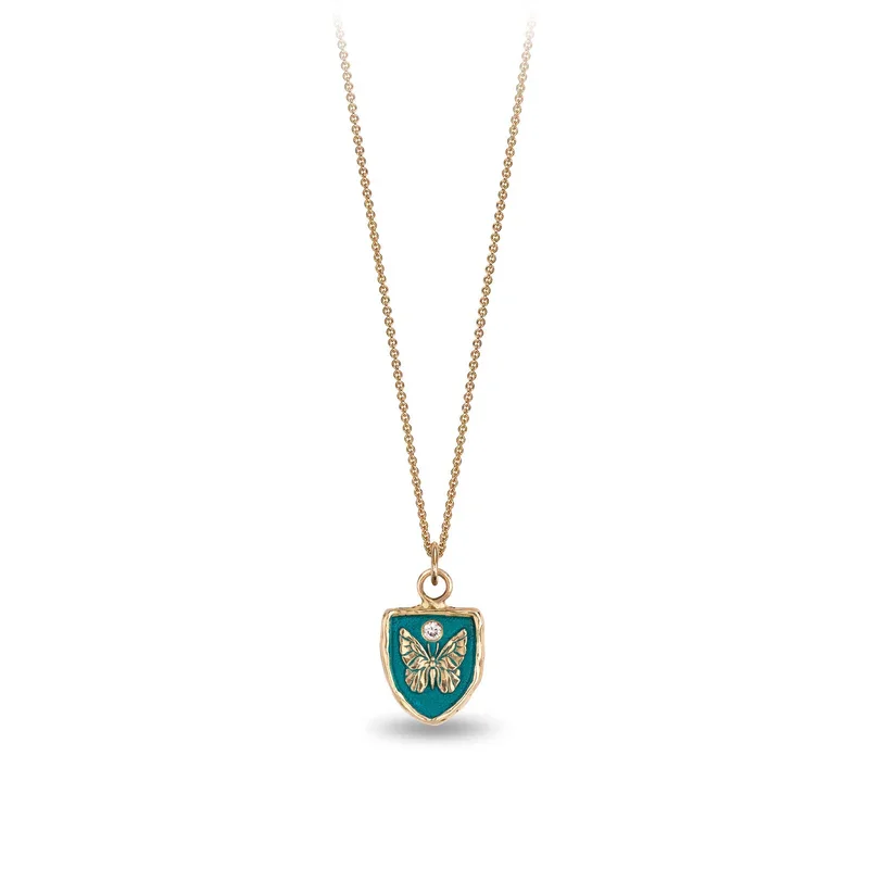 crystal necklaces for women -Ever Changing 14K Gold Appreciation Diamond Set Talisman - True Colors