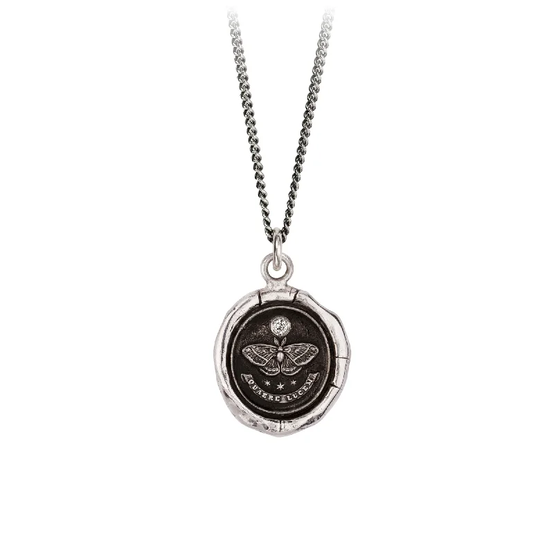 vintage-inspired necklaces for women -Seek The Light Diamond Set Talisman