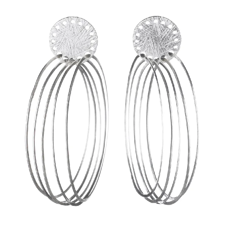 luxury pearl earrings for women -Carved Multi-Hoop Earrings