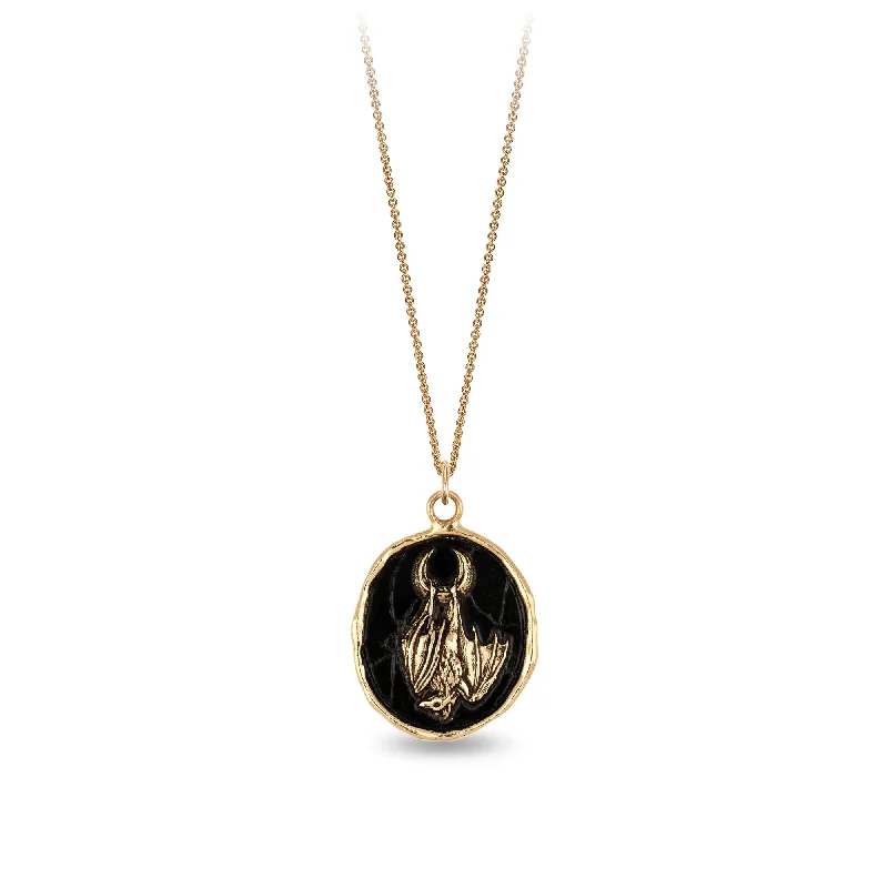 personalized necklaces for women -Embrace Your Dark Side 14K Gold Talisman