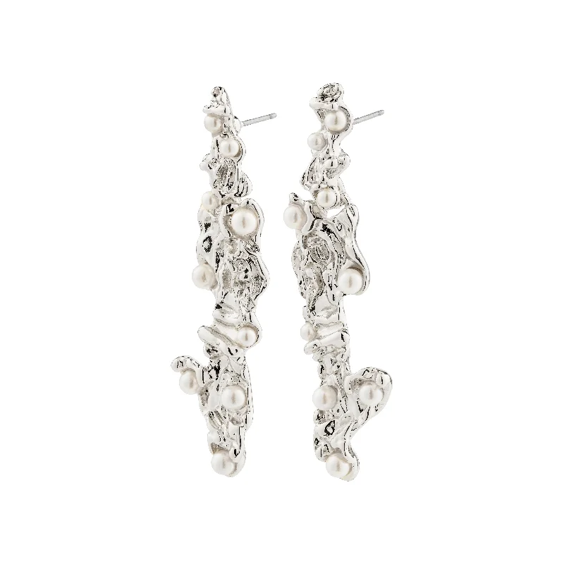 simple silver earrings for women -JUDE earrings silver-plated