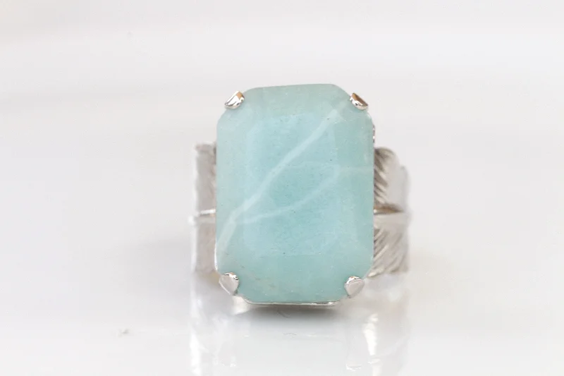 opal rings for women -Aquamarine Ring