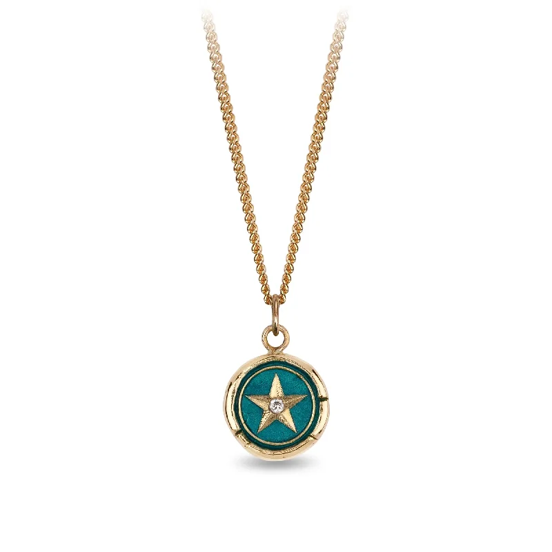 trendy chain necklaces for women -Highest Ambitions 14K Gold Diamond Set Signature Talisman - True Colors