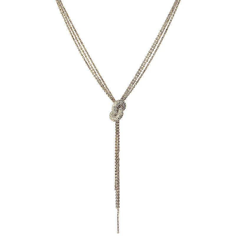 minimalist gold necklaces for women -The Legacy Knot 18K Gold Necklace w. Diamonds