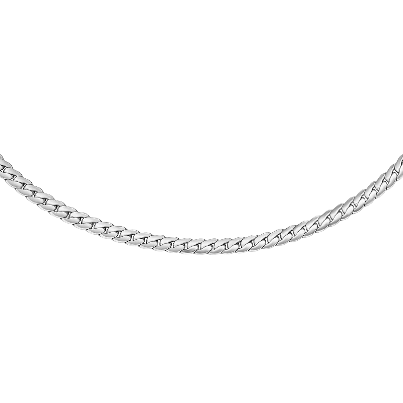 diamond-encrusted necklaces for women -Flat Chain Necklace S