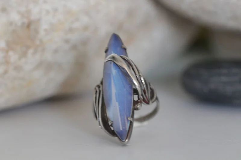 promise rings for women -Moonstone Ring