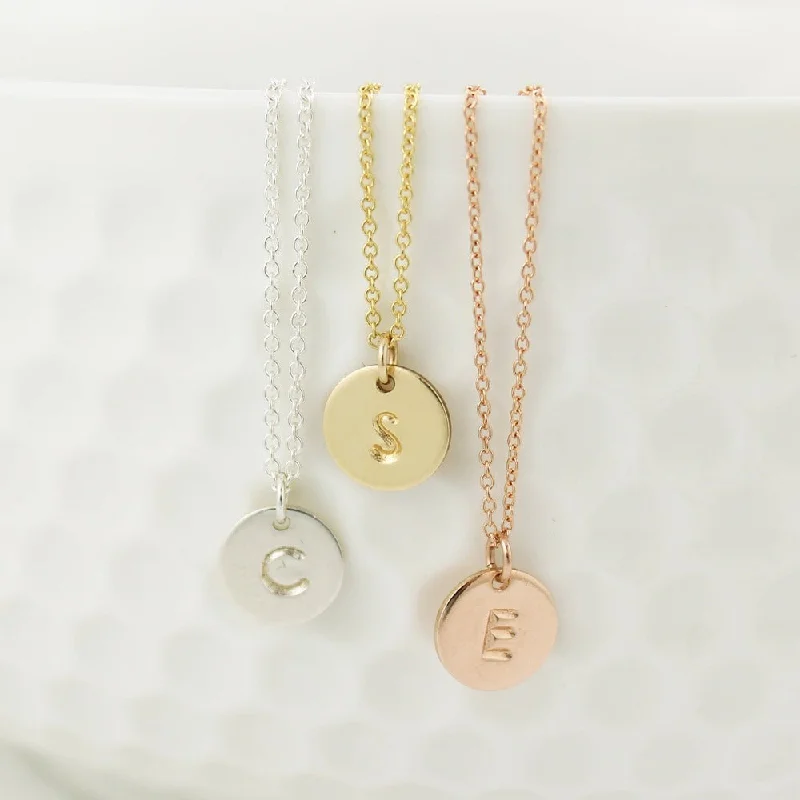 custom engraved necklaces -Initials Pendant Necklace