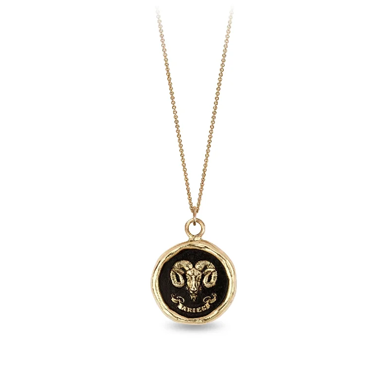 delicate necklaces for women -14K Gold Zodiac Talisman