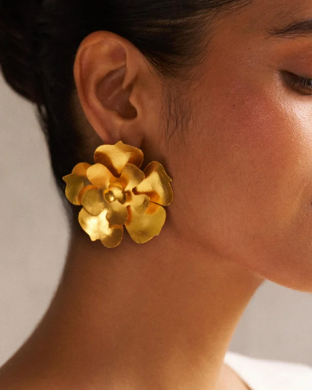 drop earrings for women -Poppy Earrings - Gold