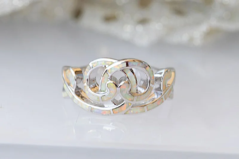 gemstone rings for women -WHITE PROMISE RING