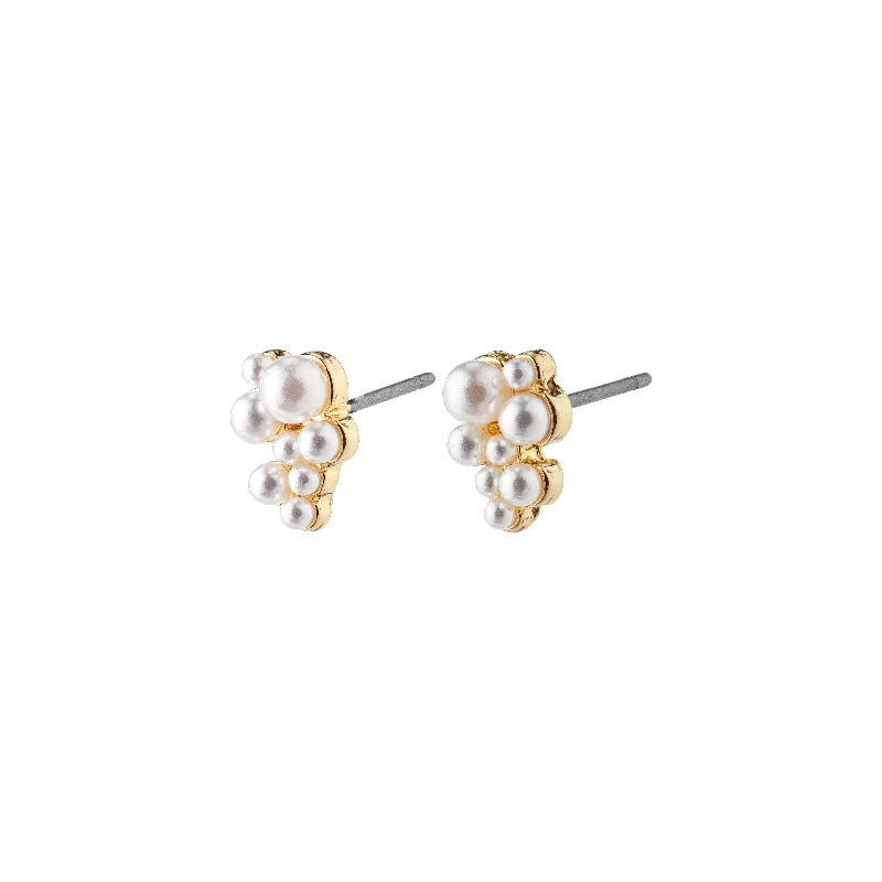 unique stud earrings for women -RELANDO pearl earrings gold-plated