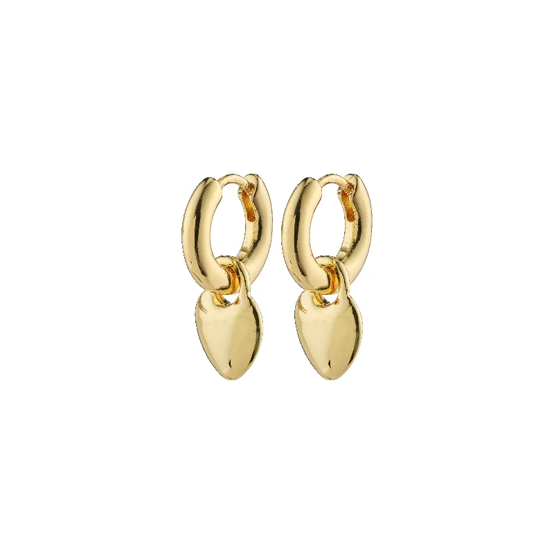 modern earrings for women -SOPHIA heart hoops gold-plated