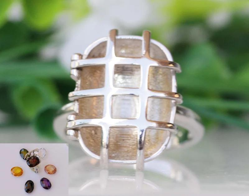 halo rings for women -CAGE RING