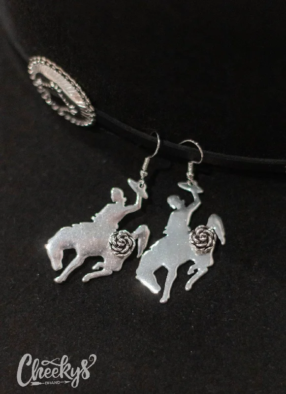 large hoop earrings for women -In Your Bucking Dreams Earrings in Silver