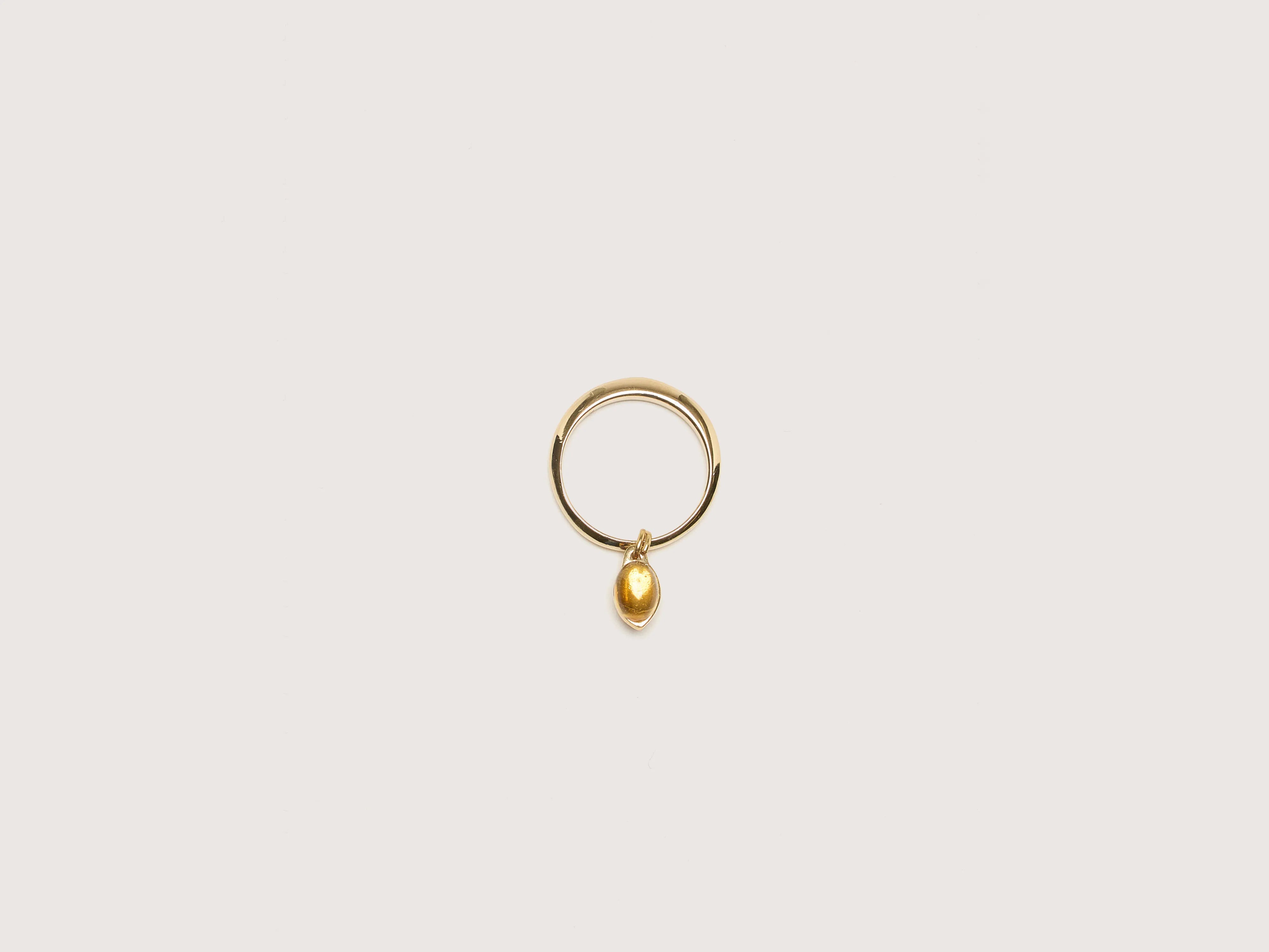 platinum rings for women -Citrine Drop Ring (242 / W / GOLD)