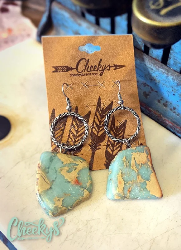 luxury gold earrings for women -Calamity Jane Natural Stone Earrings