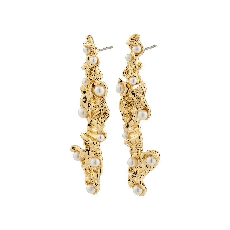 diamond drop earrings for women -JUDE earrings gold-plated