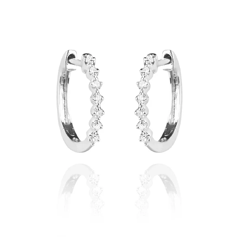 unique stud earrings for women -Diamond Constellation Hoops