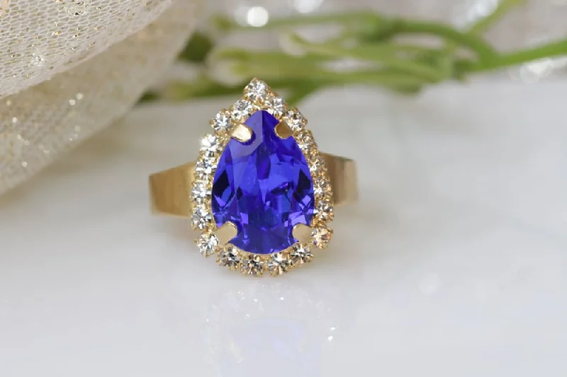 engagement rings for women -BLUE FRENCH RING