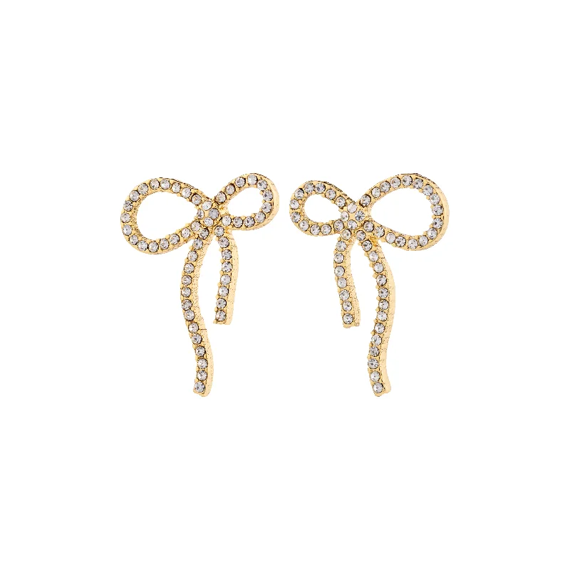 heart-shaped drop earrings for women -JOLANTA earrings gold-plated