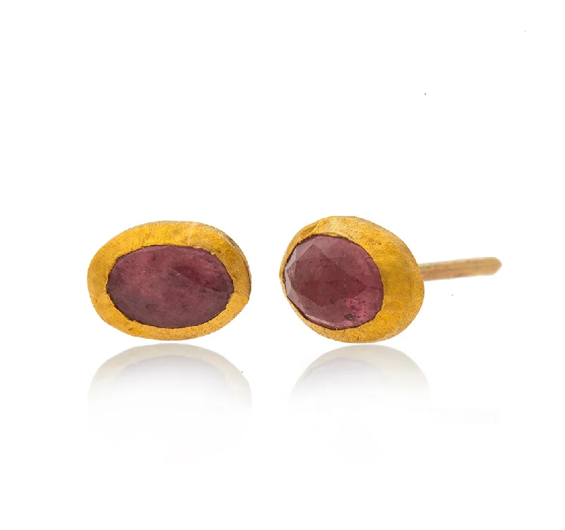 gold stud earrings for women -Nava Zahavi Yellow Gold Pinky Stud Earrings