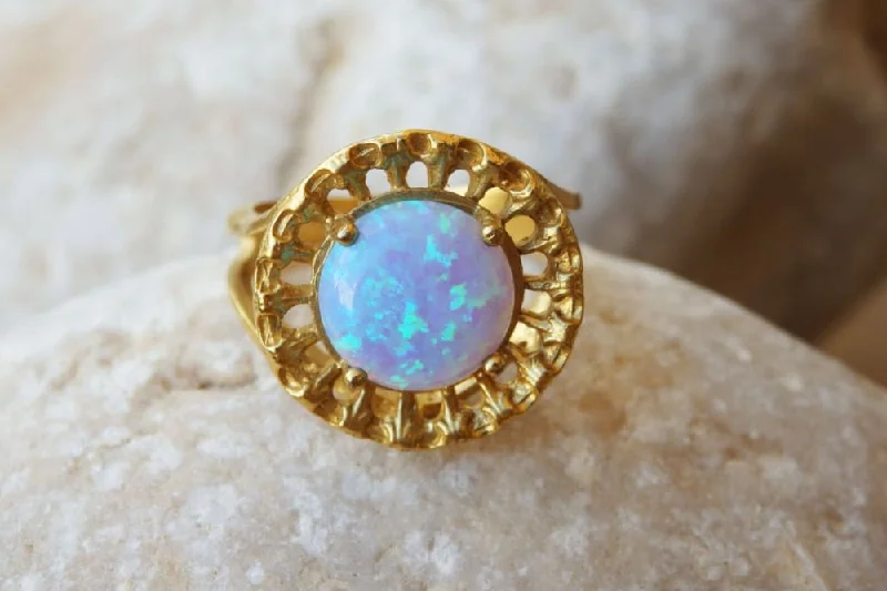 luxury rings for women -Mint Opal ring