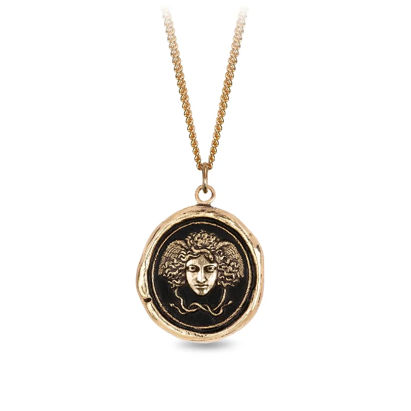 luxury pendant necklaces for women -Medusa 14K Gold Signature Talisman