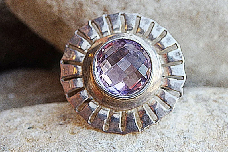 classic rings for women -Amethyst Ring