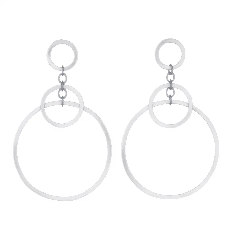 hoop earrings for women -Circle Bunches Earrings - medium