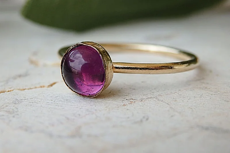 trendy wedding rings for women -Amethyst Ring