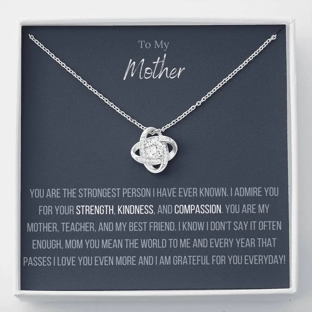 diamond necklaces for women -The Infinity Love Knot Necklace™ To My Mother