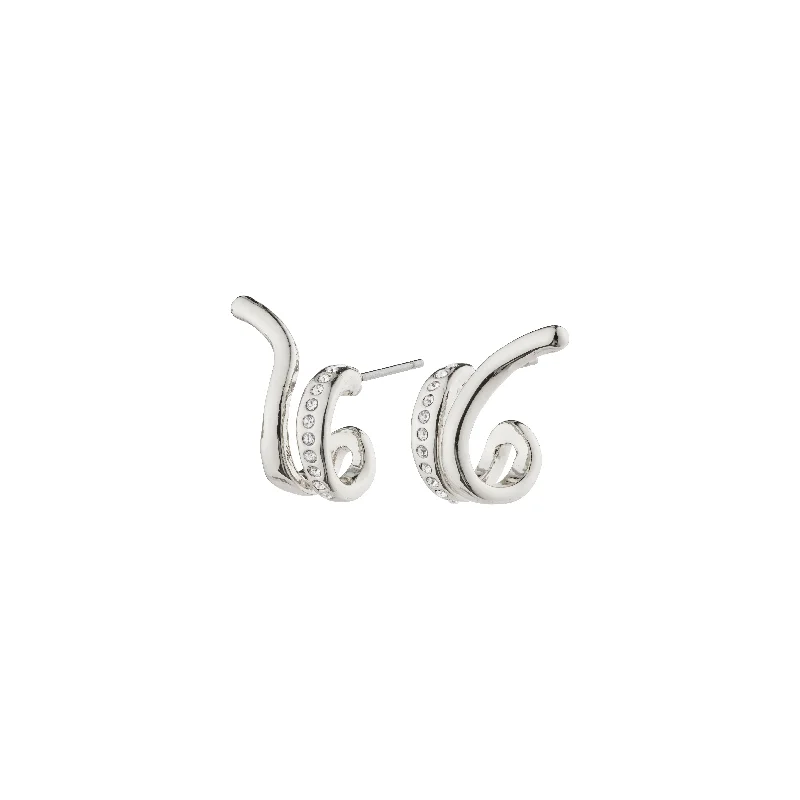 simple silver earrings for women -NADINE earrings silver-plated