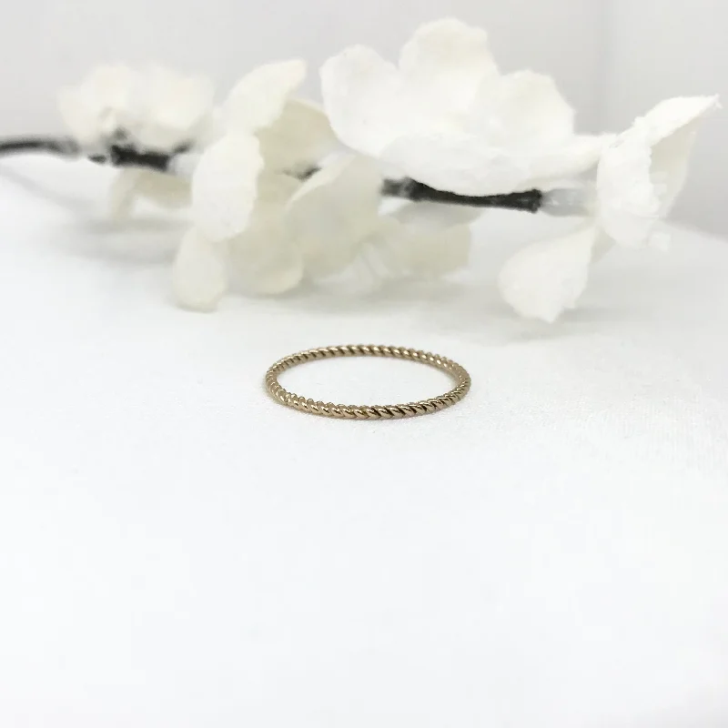 vintage rings for women -14k Gold Filled Twist Ring