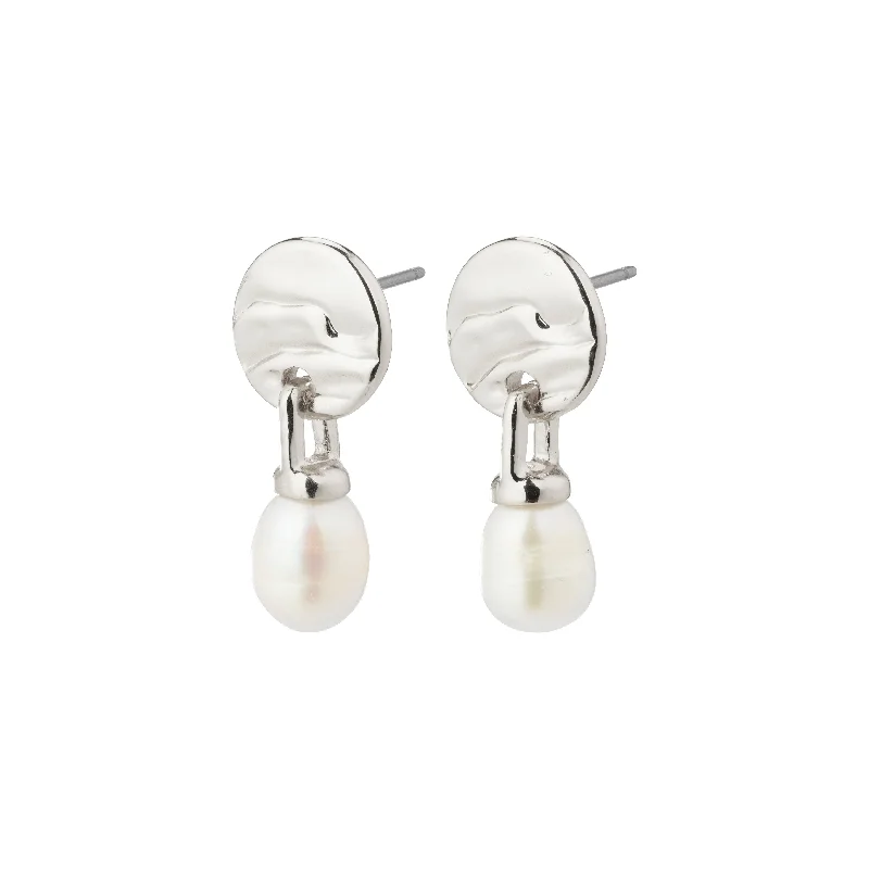 drop earrings for women -HEAT freshwater pearl earrings silver-plated