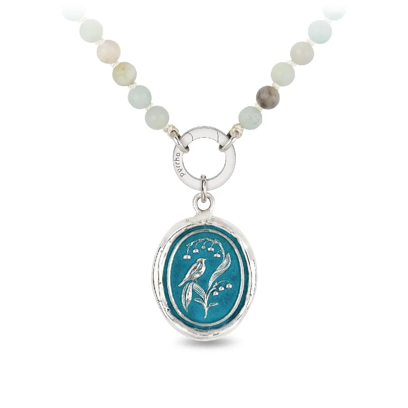 birthstone necklaces for women -Return to Happiness Sautoir Necklace - Capri Blue