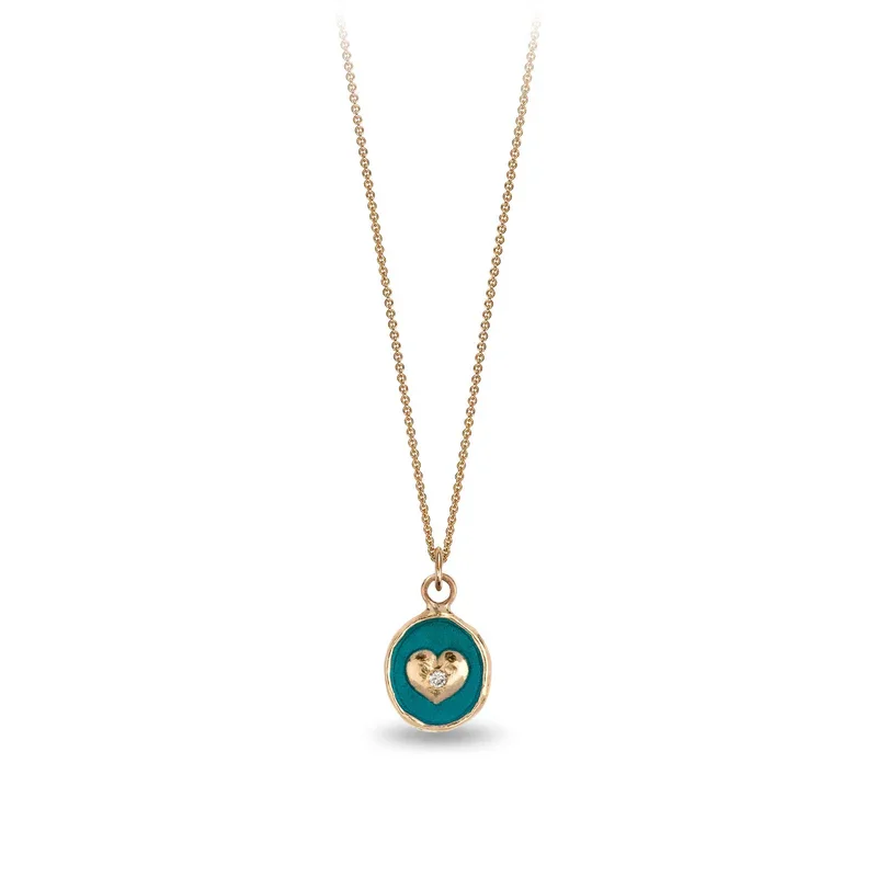 minimalist necklaces for women -Loving 14K Gold Appreciation Diamond Set Talisman - True Colors