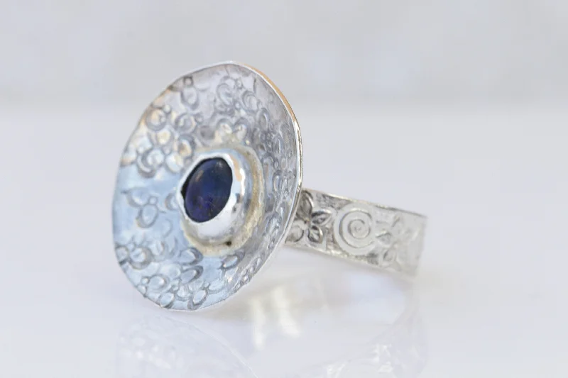 classic diamond rings for women -Lapis Silver sterling ring