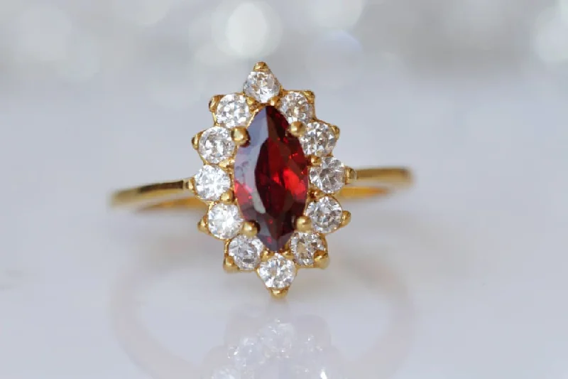 statement wedding rings for women -RUBY RING