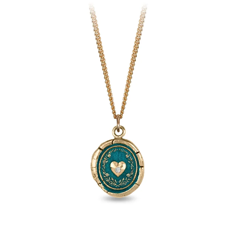 fashion statement necklaces -Self-Love 14K Gold Diamond Set Signature Talisman - True Colors