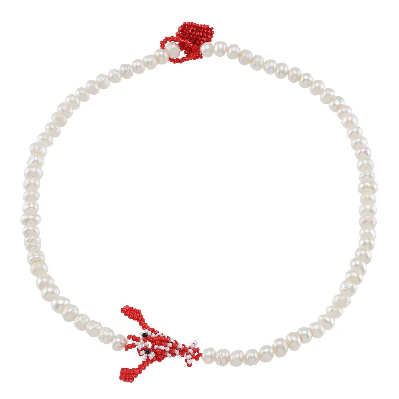 vintage-inspired necklaces for women -Pearly Lobster Necklace