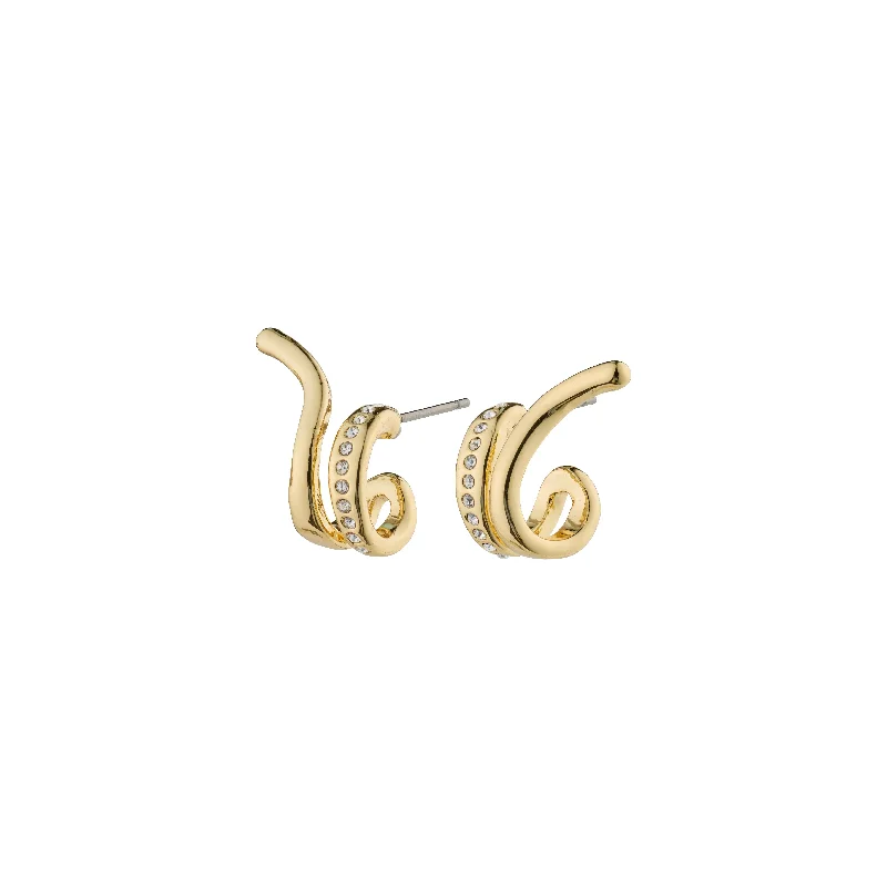 crystal stud earrings for women -NADINE earrings gold-plated