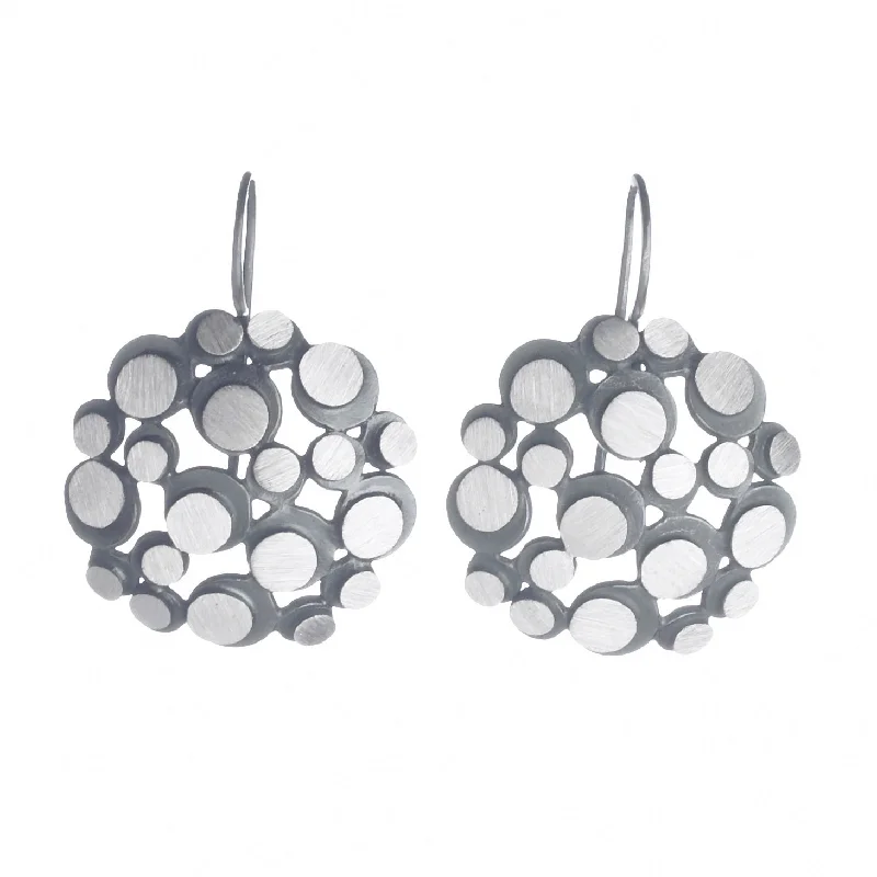 modern earrings for women -Eclipse Cell Earrings