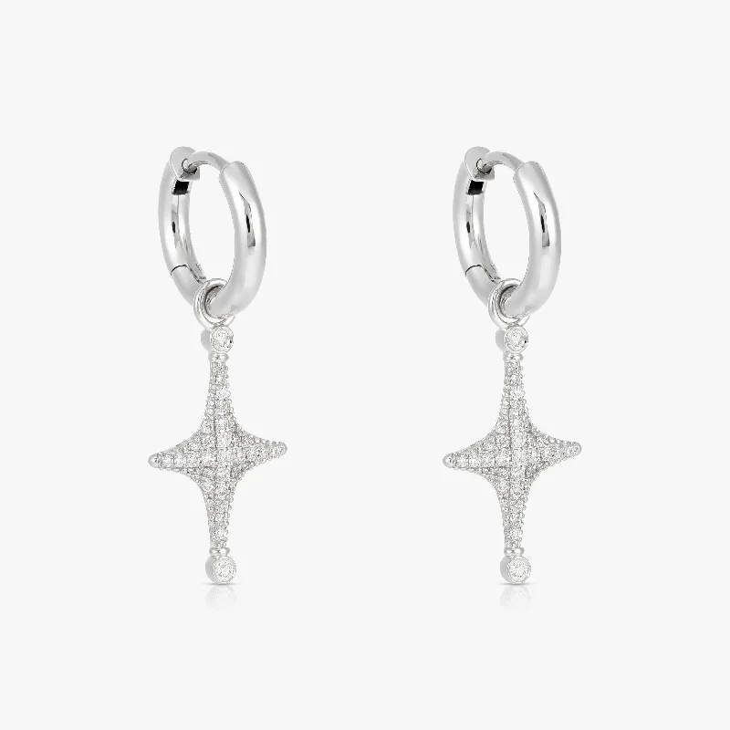 heart-shaped drop earrings for women -Aurora Hoop Earrings