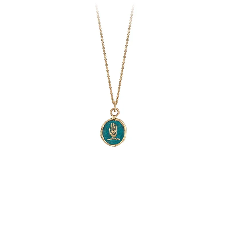 gold necklaces for women -Sincere 14K Gold Appreciation Talisman - True Colors