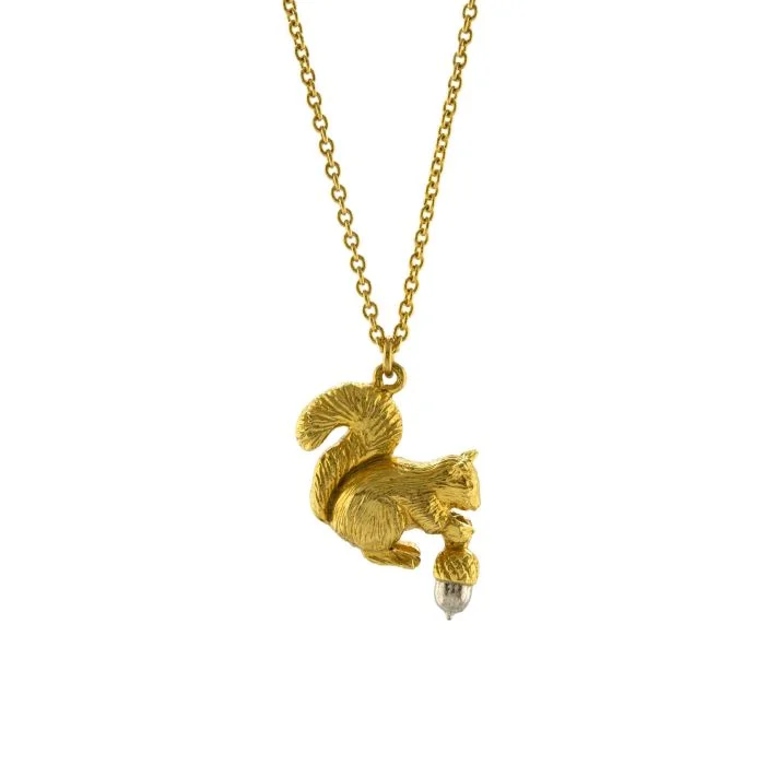 luxury necklaces for women -Squirrel & Acorn Necklace