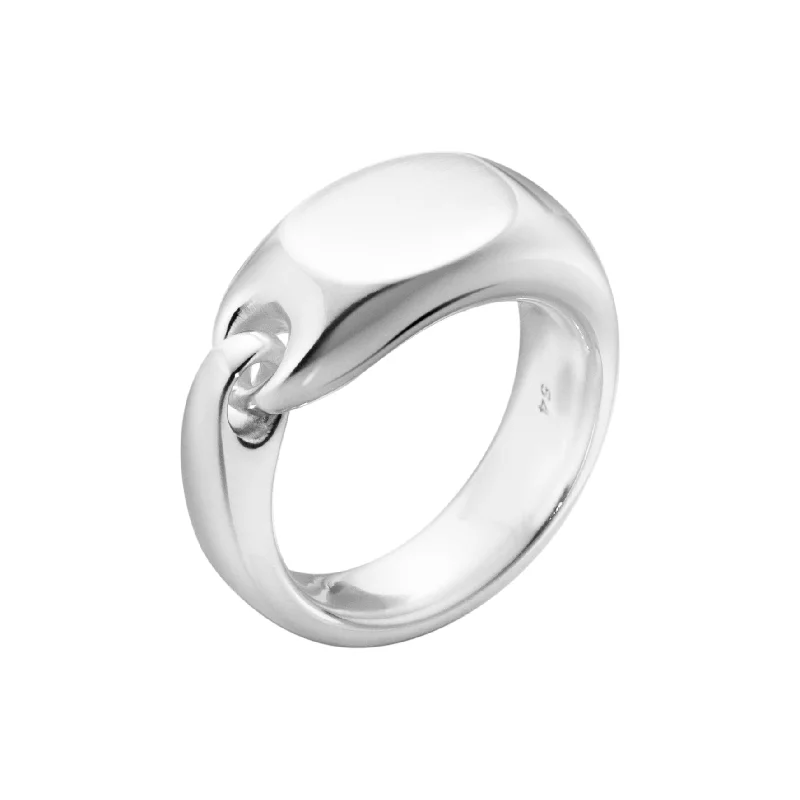 gold rings for women -Silver Reflect Signet Ring